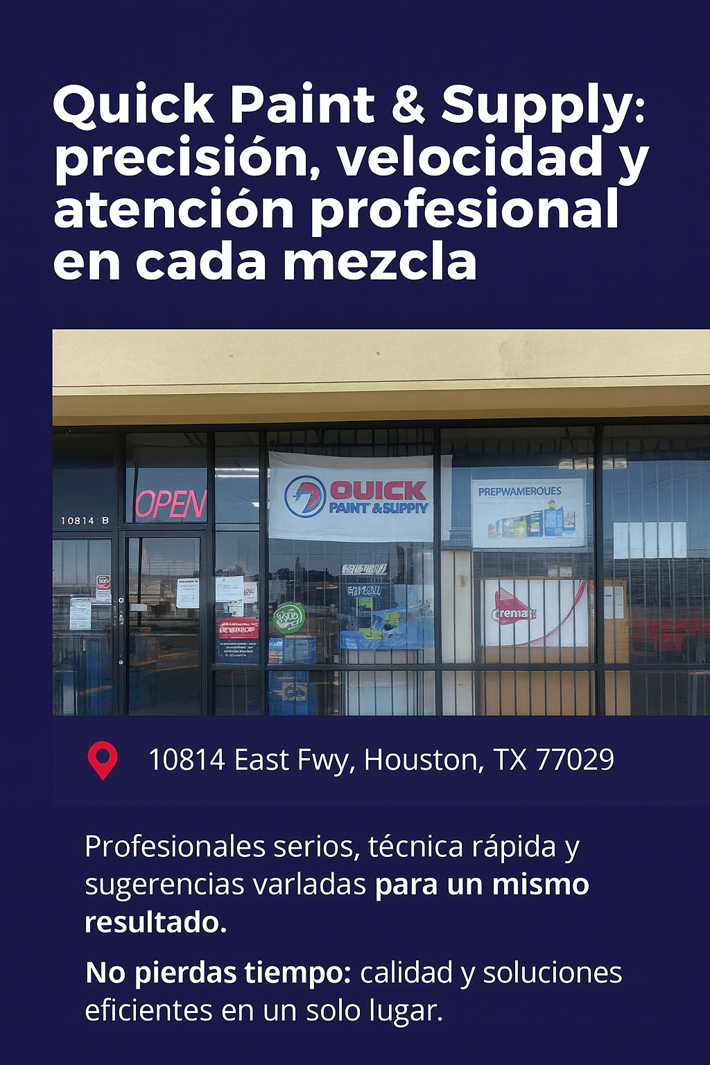 Quick Paint & Supply: precisión, velocidad y atención profesional en cada&nbsp;mezcla